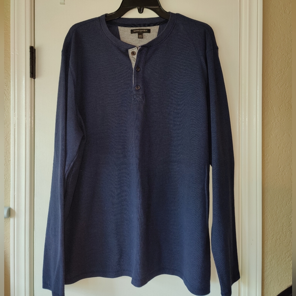 Banana Republic Long Sleeve Thermal Henley Shirt XXL